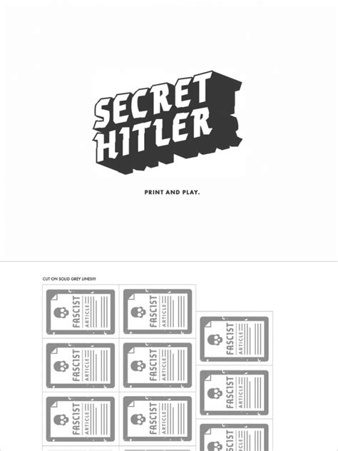 Secret Hitler Print and Play : Free Download, Borrow, and .